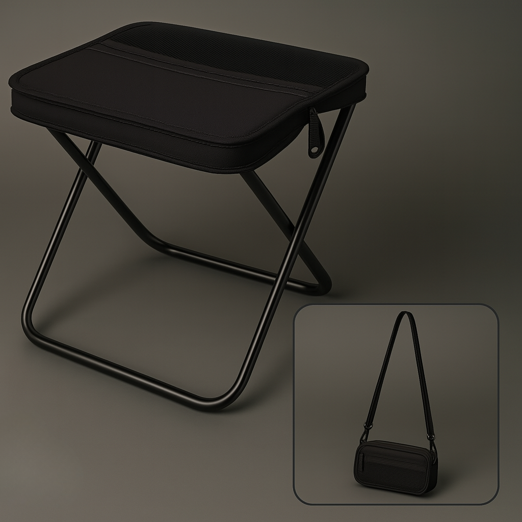Foldsit ™ - Leichter faltbarer Stuhl für sofortigen Komfort überall.